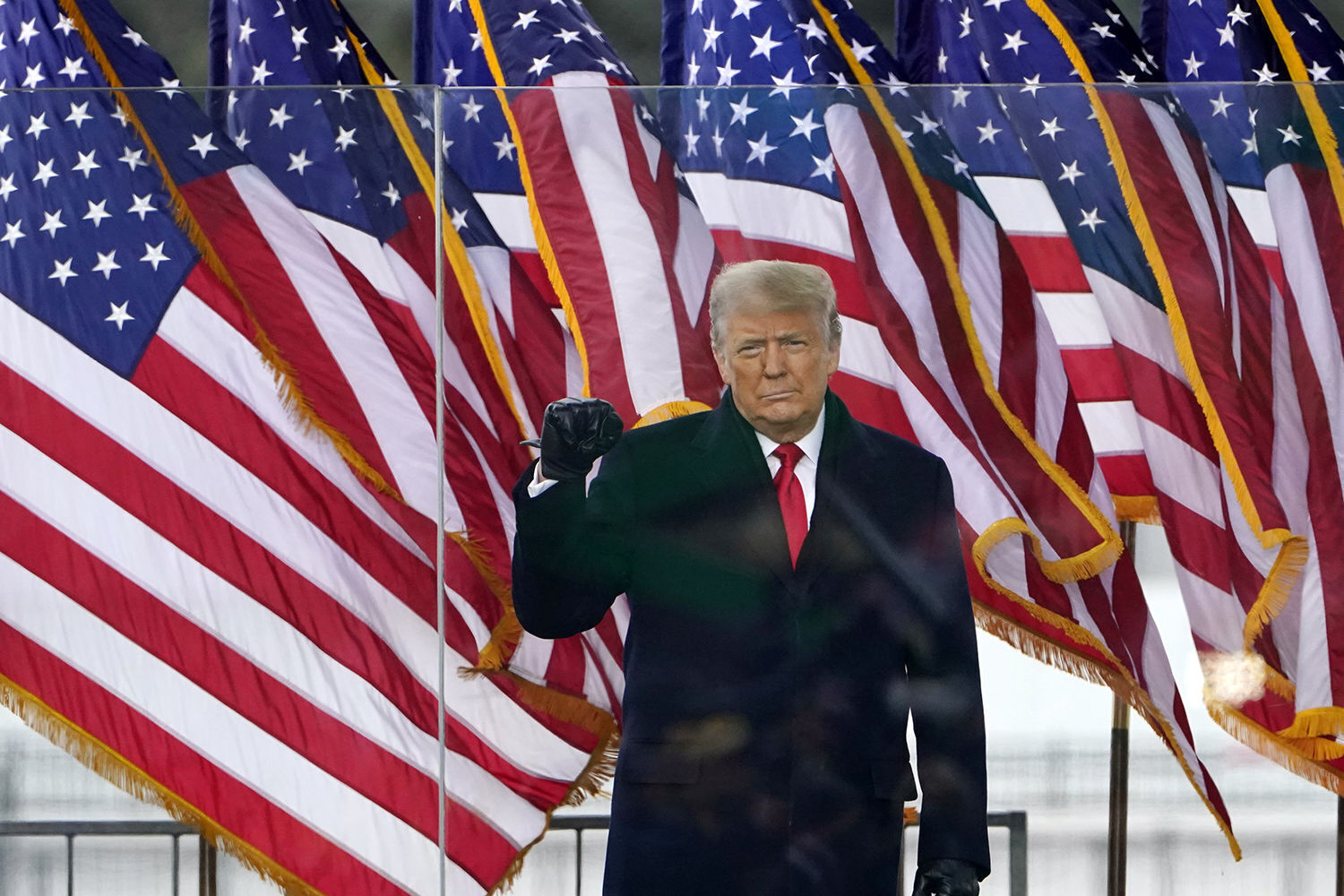 Trump addresses the rally before the insurrection